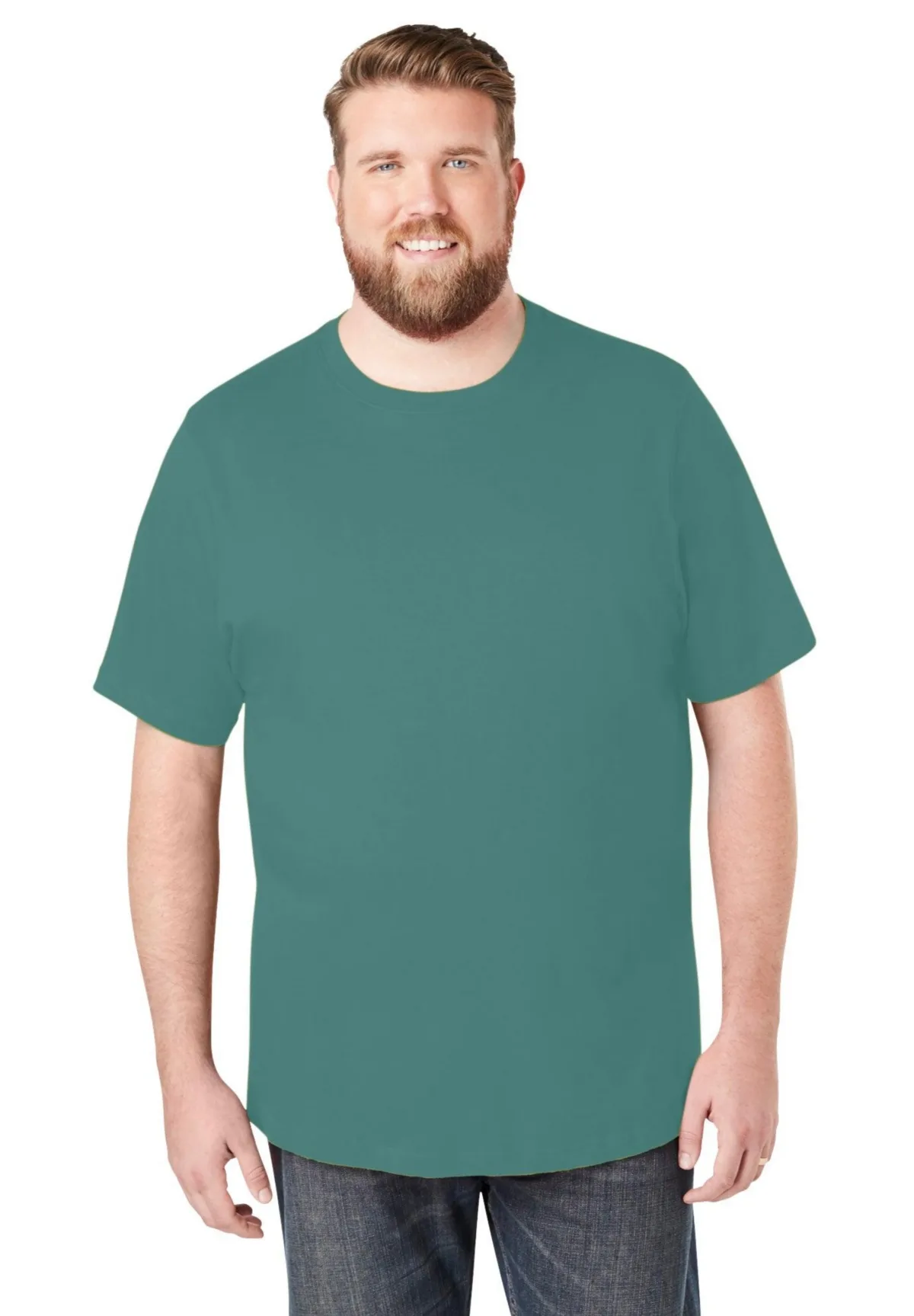 Shrink-Less Lightweight Crewneck T-Shirt by Kingsize