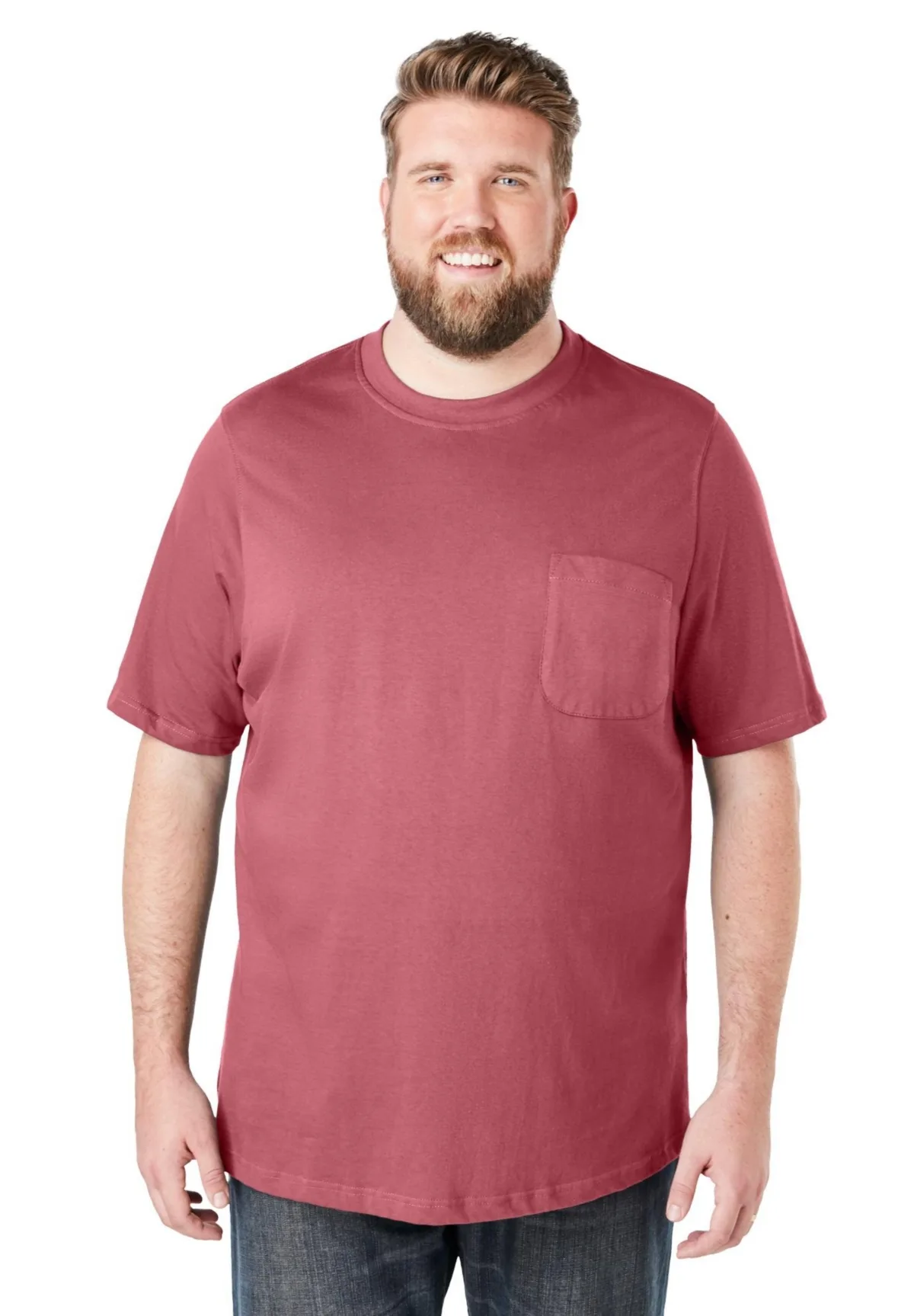 By KingSize Heavyweight Pocket Crewneck T-Shirt