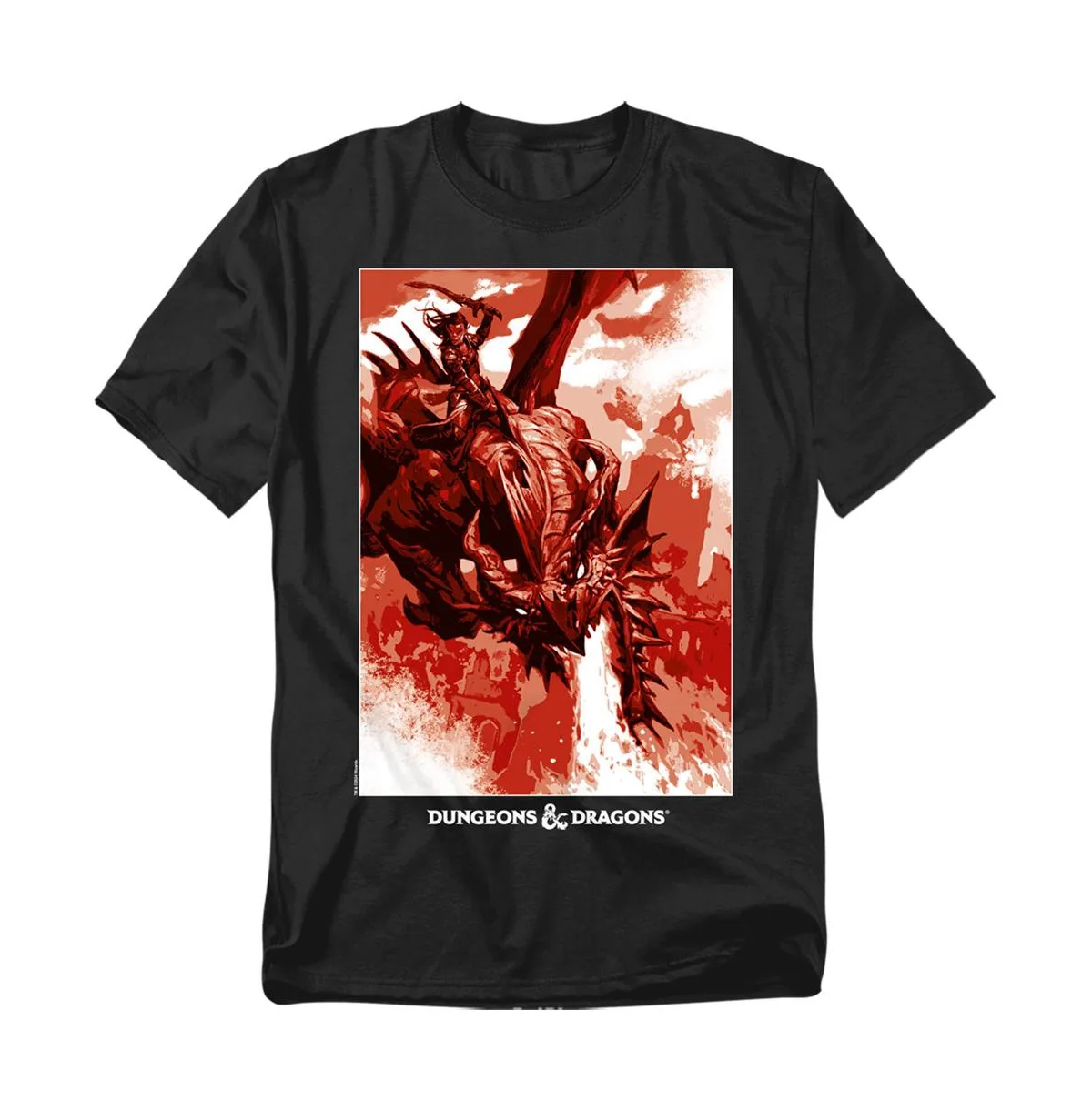 Logovision Dungeons Dragons Dragon Rider Fire Blast T-Shirt by D&d