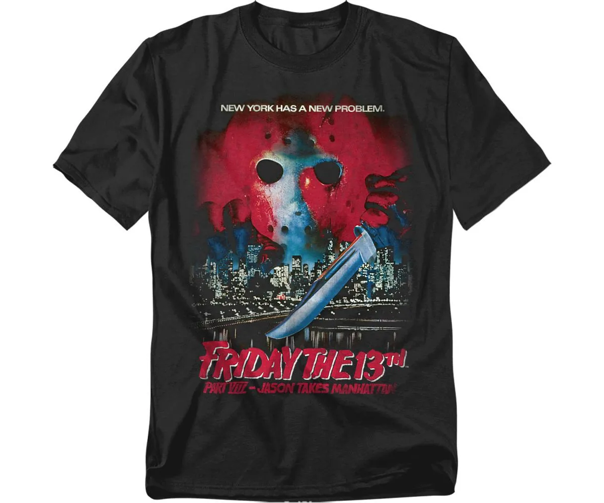 Part Viii Jason Takes Manhattan Vintage Poster T-Shirt by Friday The 13th