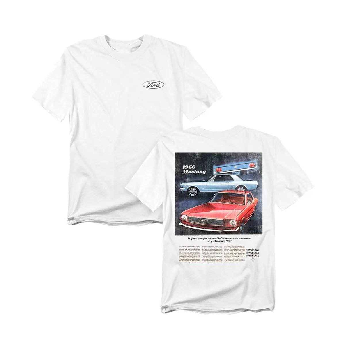 Ford 66 Advert Front Back T-Shirt by Mustang