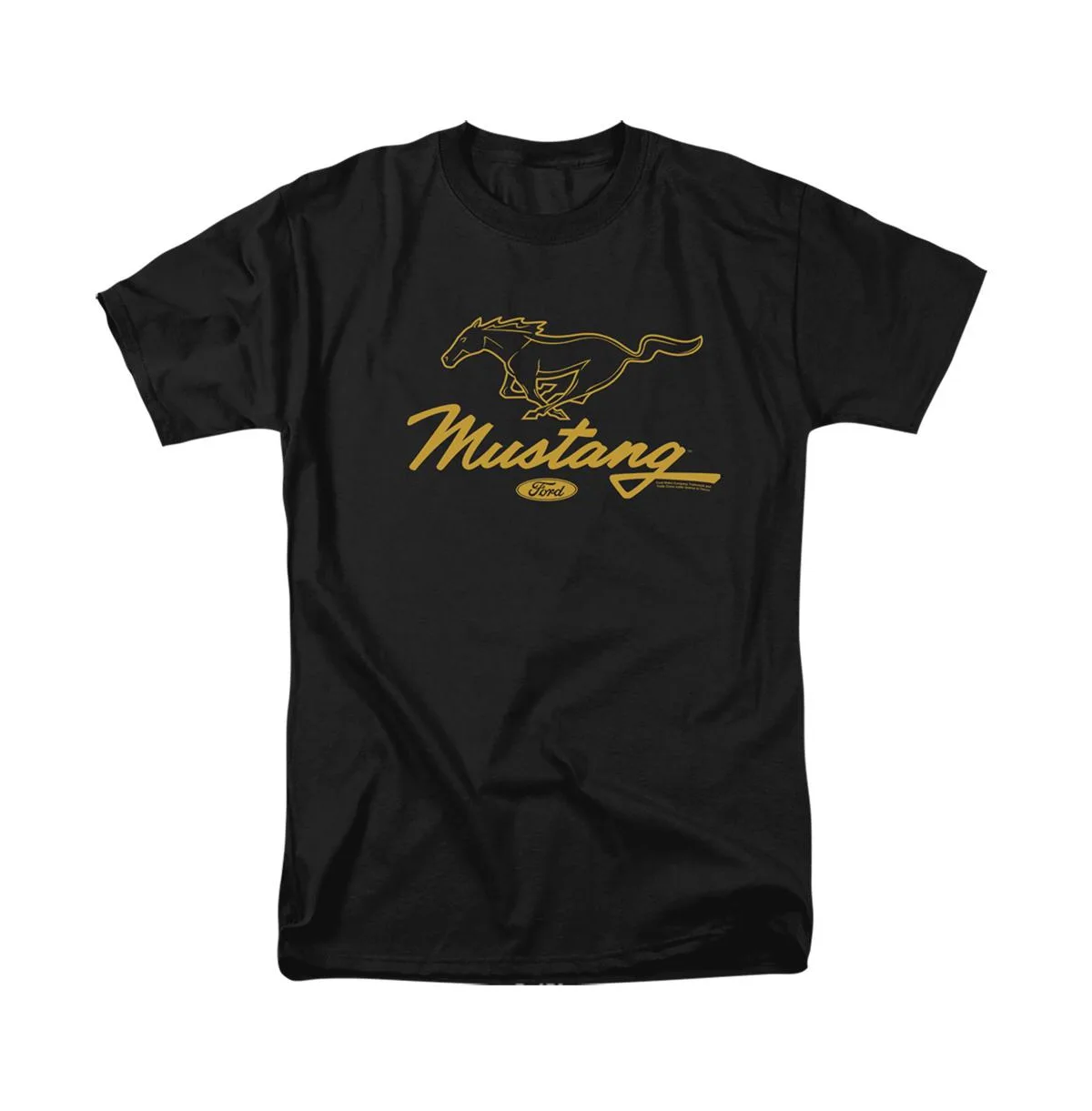 Logovision Ford Mustang Pony Script T-Shirt by Mustang