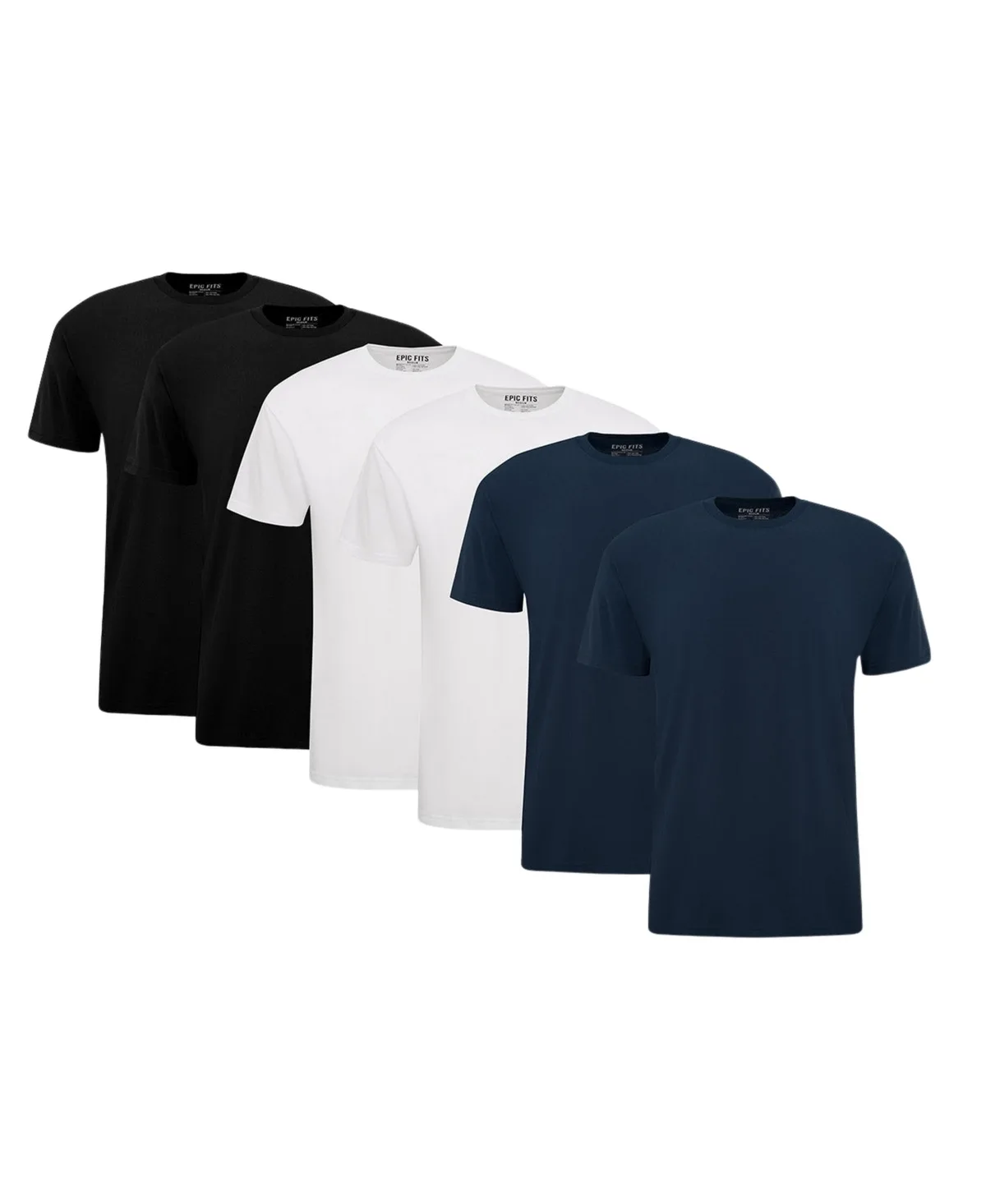 Standard Crew Neck T-Shirts, 6-Pack by Epic Fits