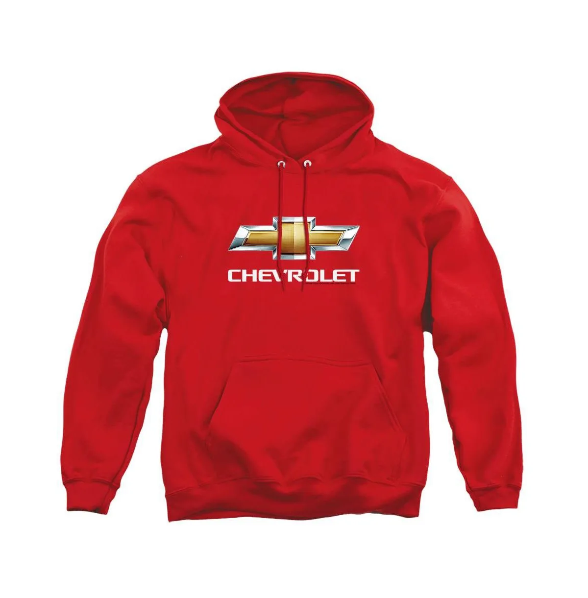 Chevrolet Chevy Bowtie Stacked Graphic Pull-Over Cotton-Polyester Blend Hoodie by Corvette