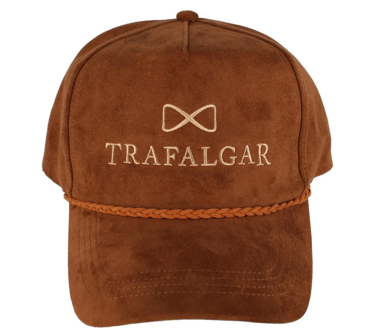 Trafalgar's Faux Suede 5 Panel Cap with Braided Rope by Trafalgar