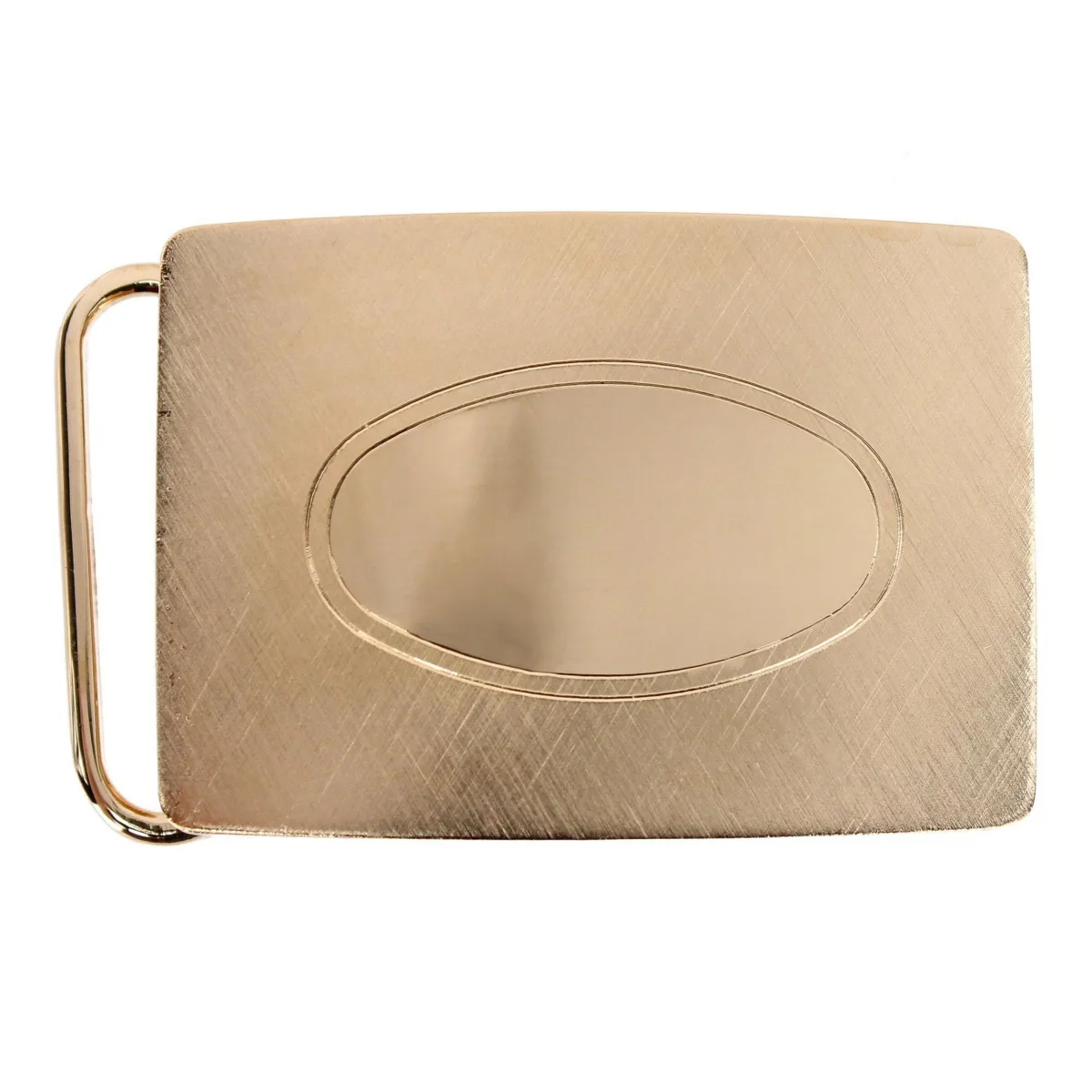 Oval Signet Brass Based Compression Belt Buckle by Trafalgar