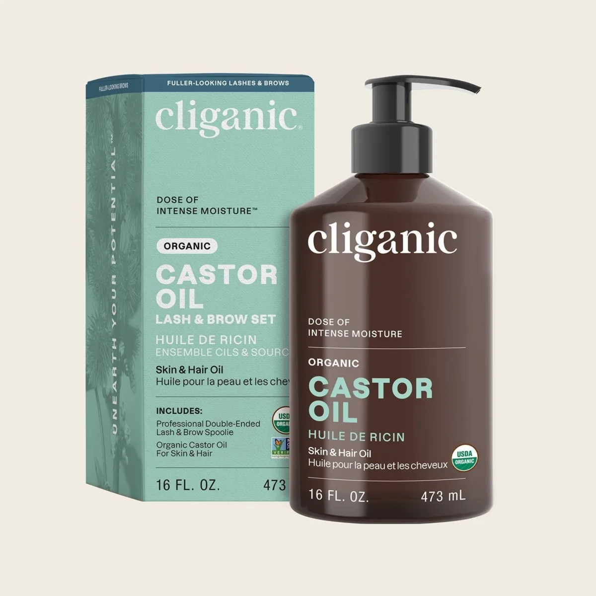 Organic Castor Oil - 16 oz by Cliganic