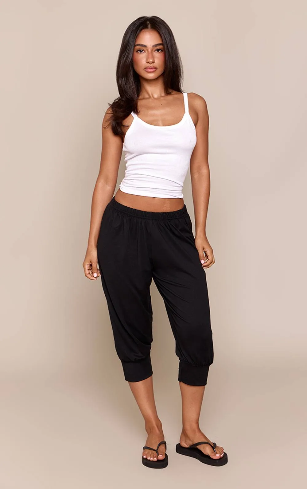 Jersey Cuffed Capri Pants by PrettyLittleThing