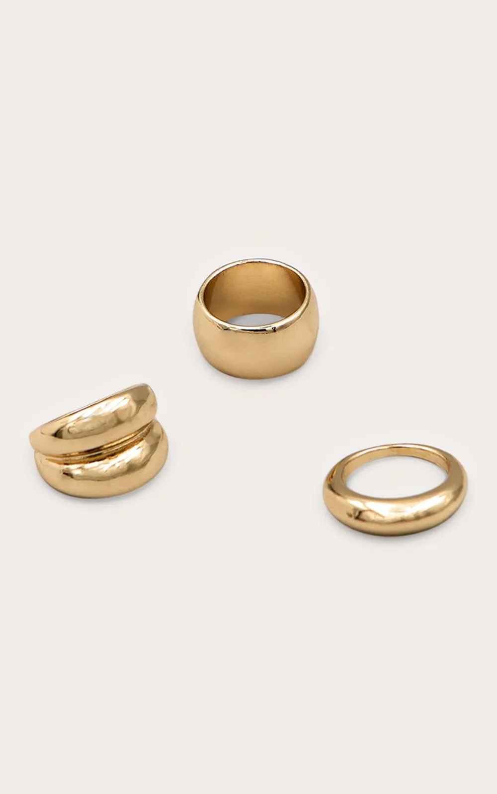 Simple Chunky Ring Set by PrettyLittleThing