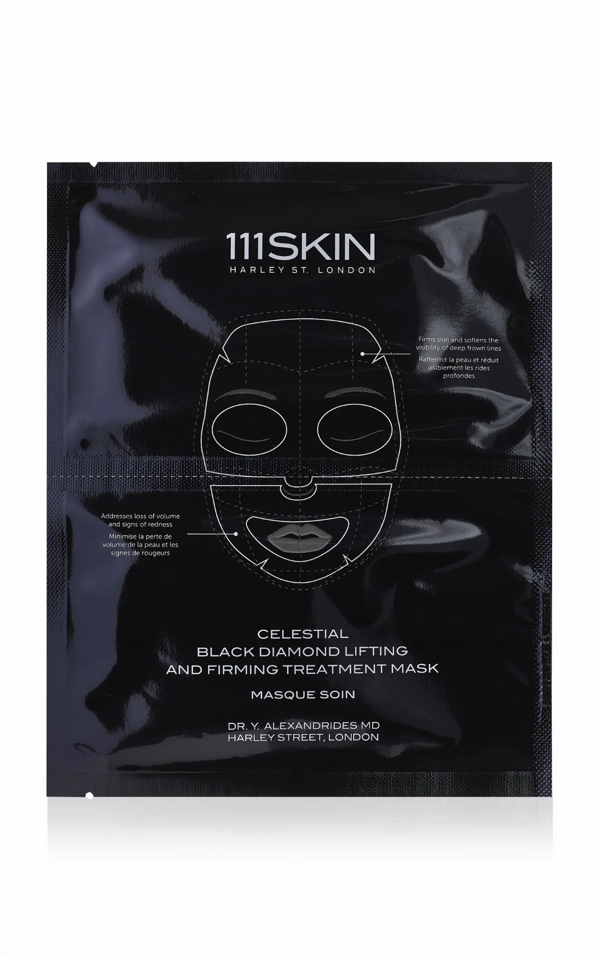 Set-of-Five Celestial Black Diamond Lifting and Firming Face Masks by 111SKIN