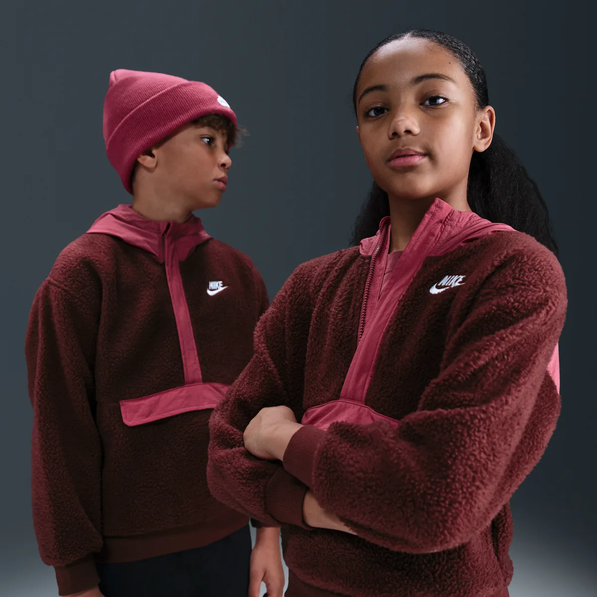 Sportswear Club Fleece Loose 1/4-Zip Hoodie by Nike