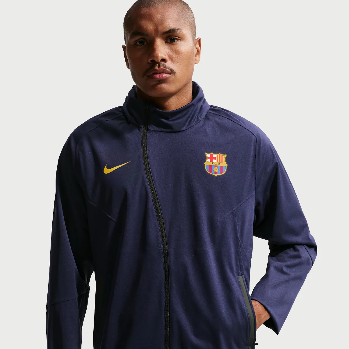 FC Barcelona Strike Shield Soccer Hooded Rain Jacket by Nike
