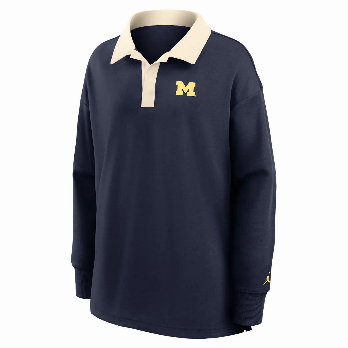 Michigan Academic Jordan Brand Dri-FIT Oversized Long-Sleeve Polo by Nike