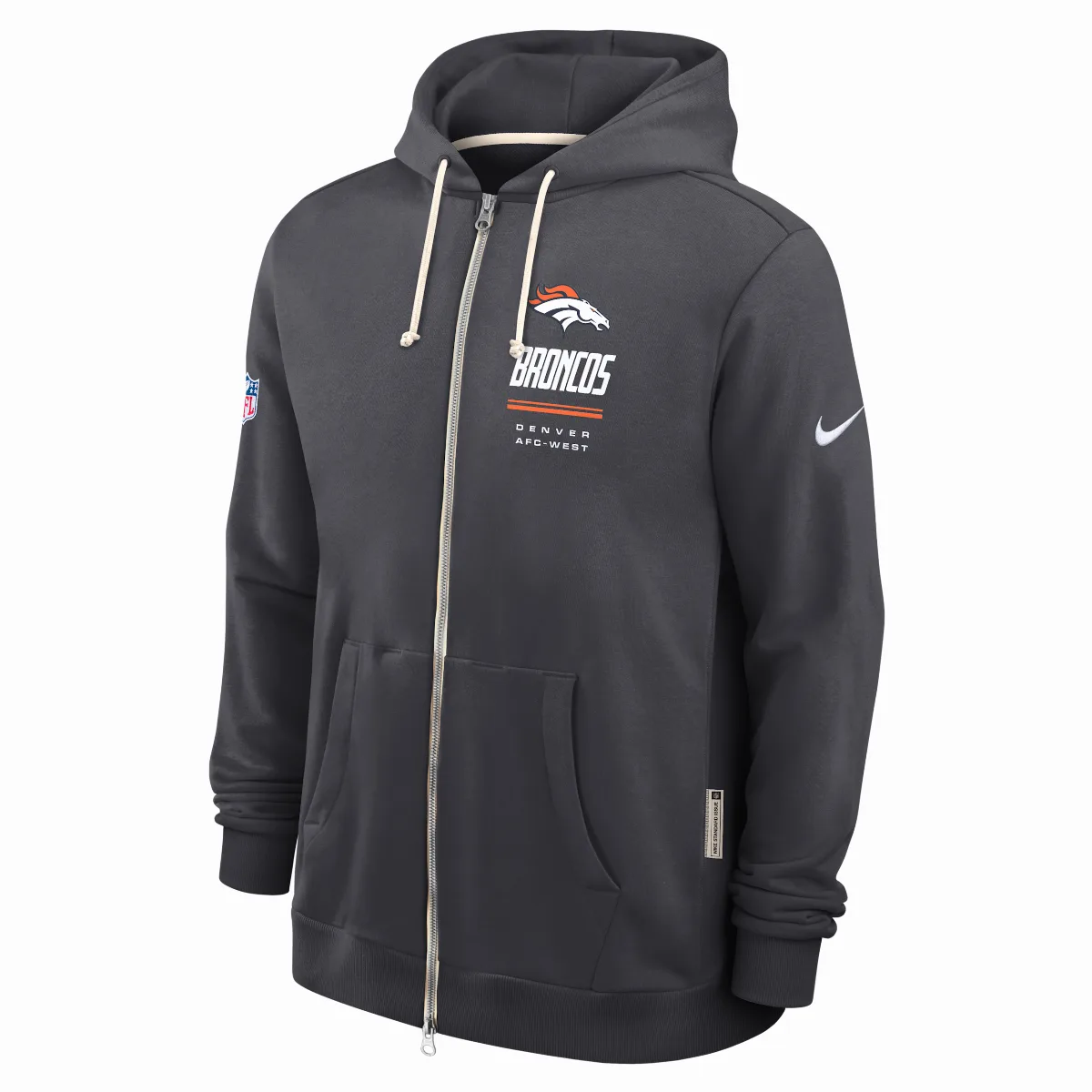 Denver Broncos Sideline Standard Issue Dri-FIT NFL Full-Zip Hoodie by Nike