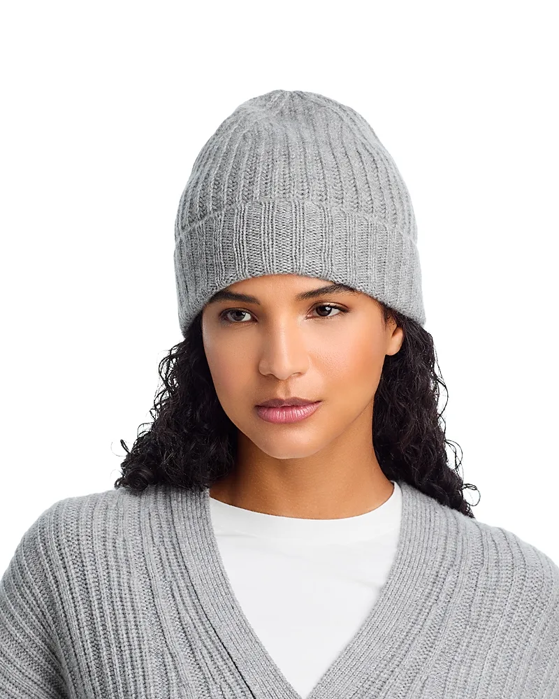 V Fraas Rib Knit Cuff Cashmere Hat