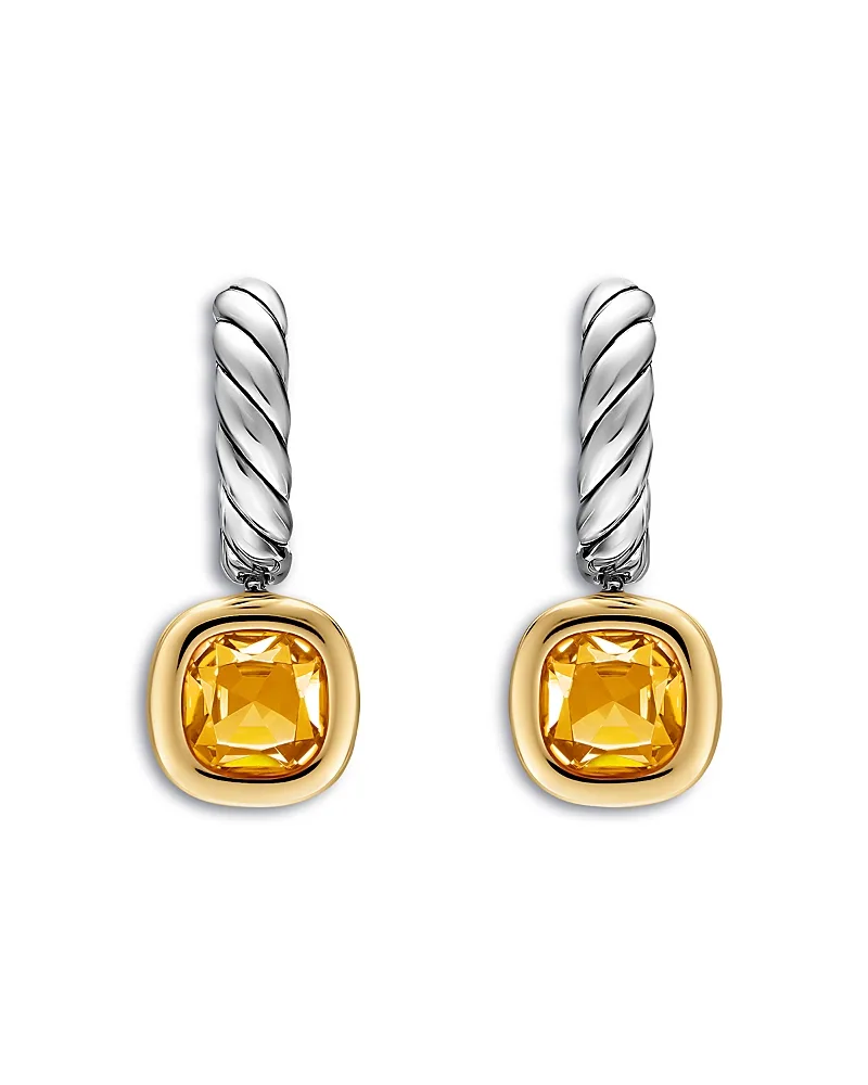 Dy Mercer a Color Drop Earrings in Sterling Silver with 14K Yellow Gold by David Yurman