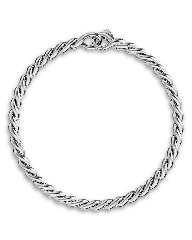 Sculpted Cable Chain Bracelet in Sterling Silver 3.7mm by David Yurman