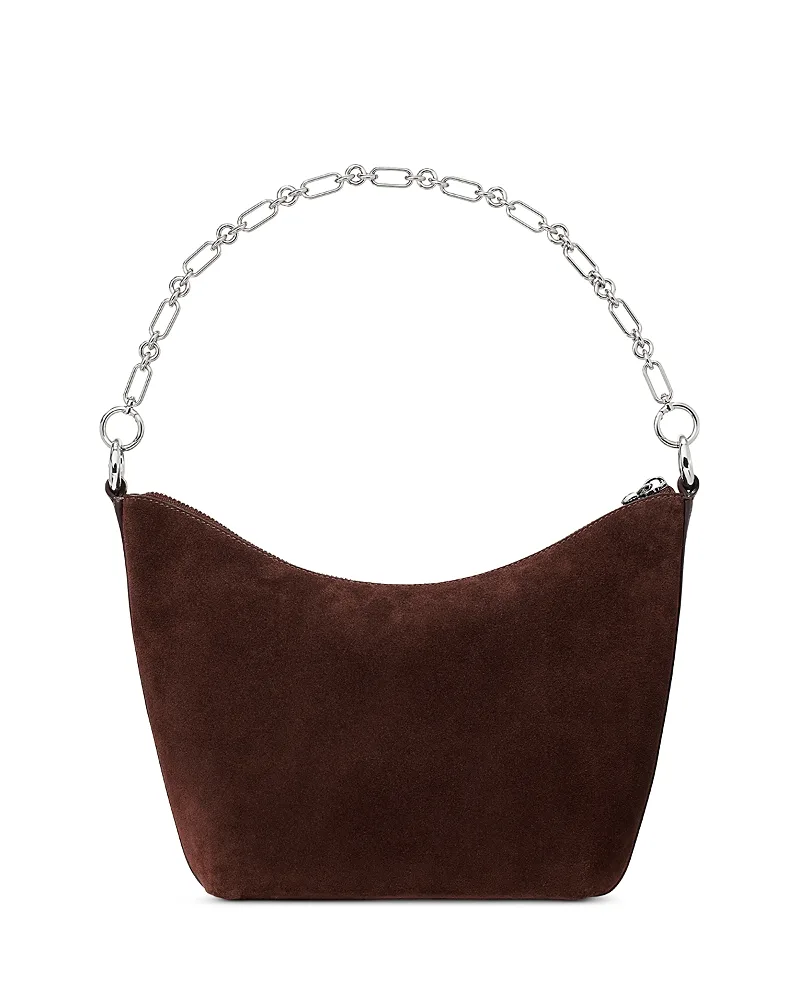 Halo Chain Suede Shoulder Bag