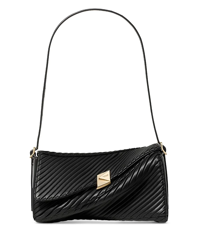 Deco Pleated Leather Shoulder Bag by kate spade