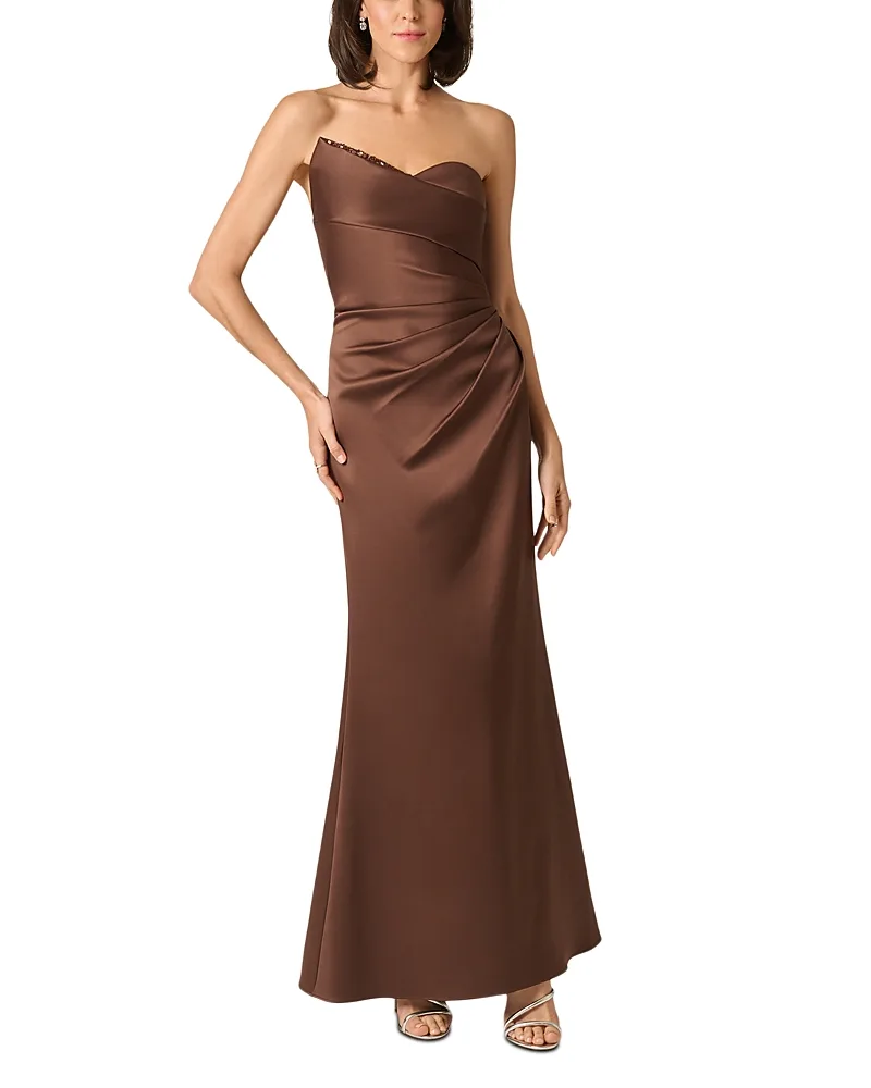 Duchess Satin Strapless Gown by Aidan Mattox