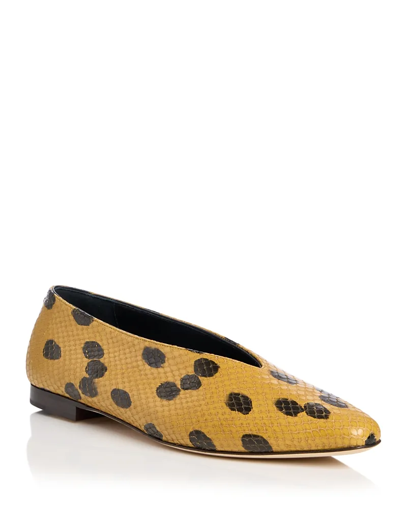 Margot Snake-Embossed Ballet Flats by Jimmy Choo