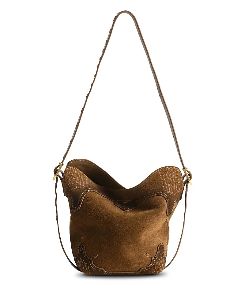 Baby Jane Western Distressed Suede Hobo Bag by Zadig & Voltaire