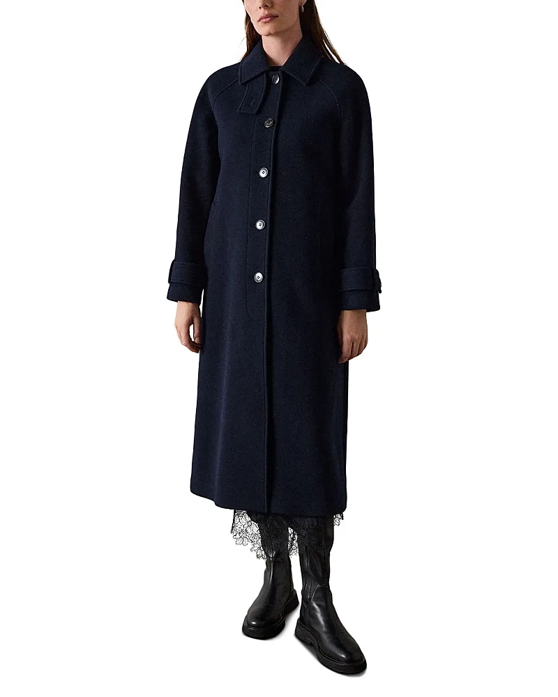 Long Wool Blend Car Coat