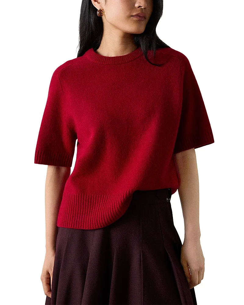 Knitted Wool Round Neck Tee