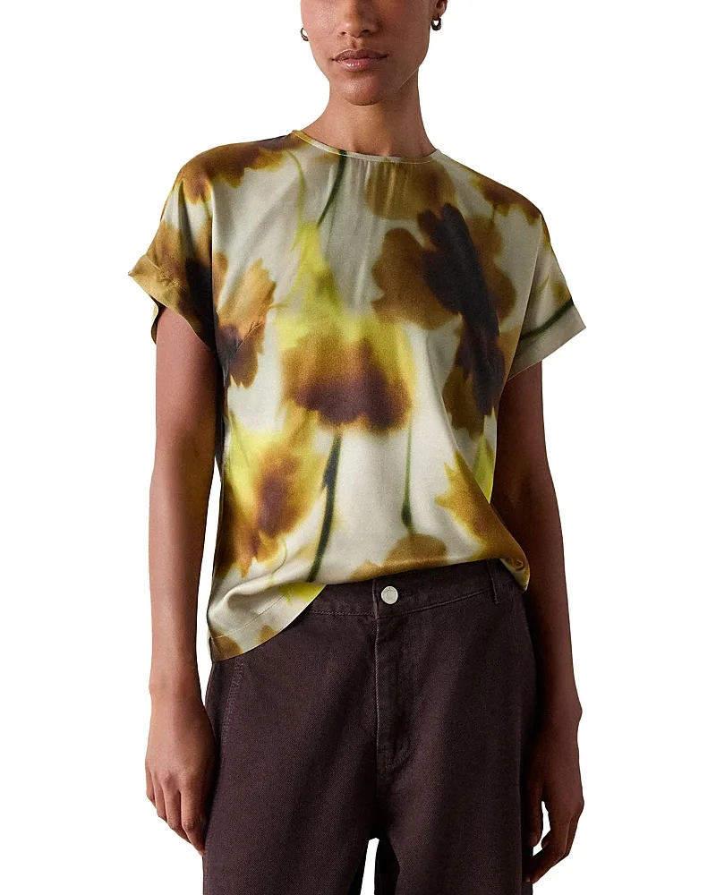 Printed Short Sleeve Blouse by Whistles