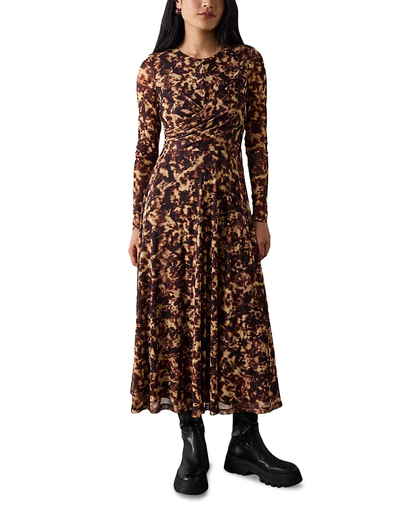Long Sleeve Fit & Flare Dress by Whistles