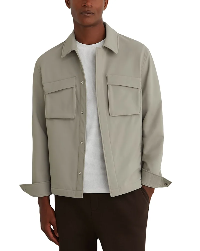 Divide Twin Pocket Overshirt - Stone by Reiss