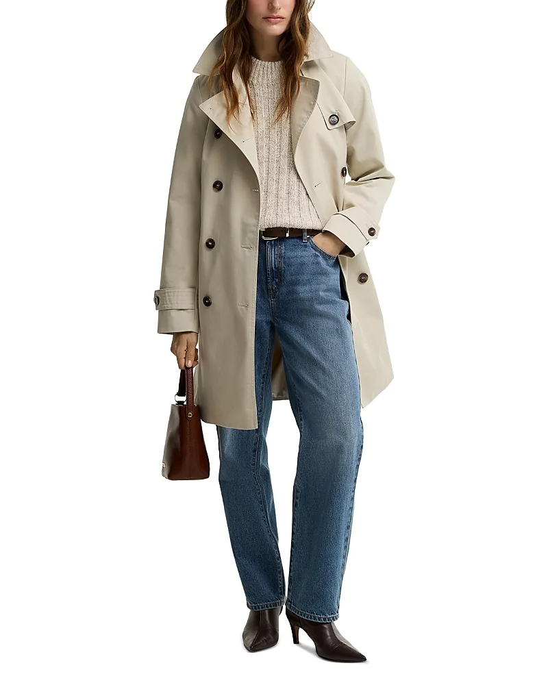 Greta Showerproof Trench Coat by Barbour