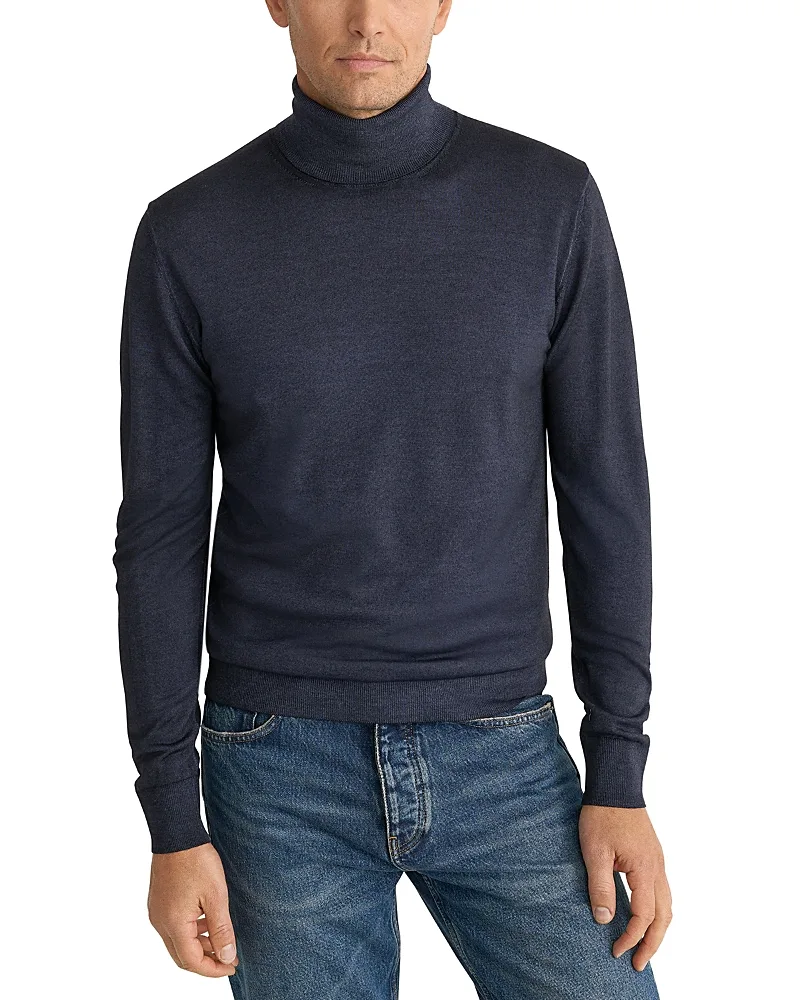 Merino Wool Vintage Knit Turtleneck Sweater by Eton