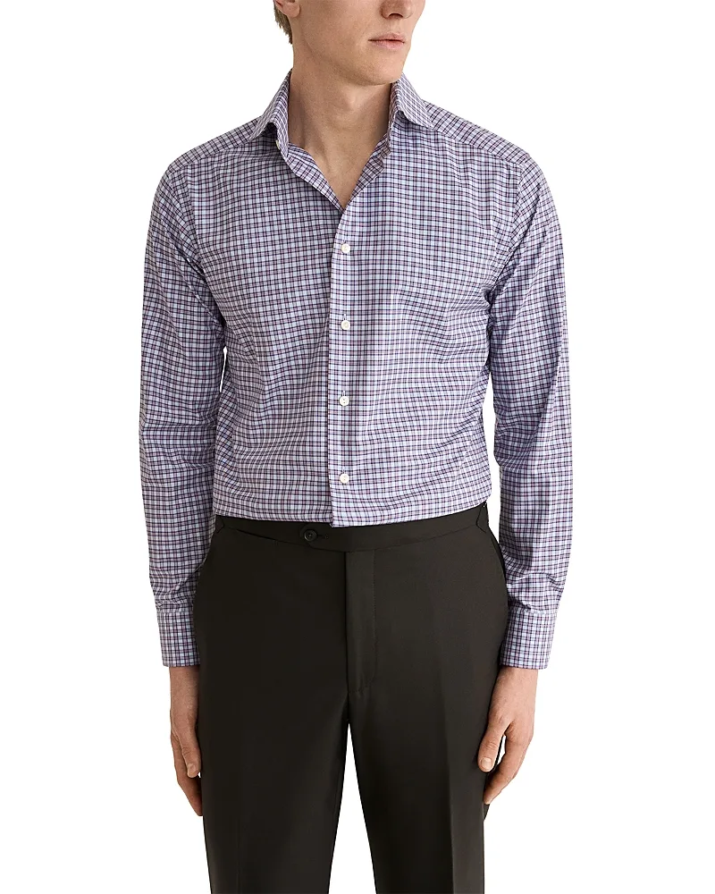 Cotton Slim Fit Check Shirt by Eton