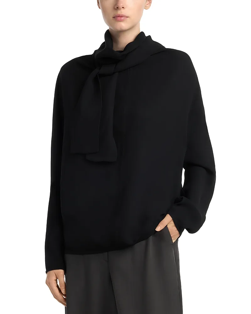 Draped Cowl Neck Blouse