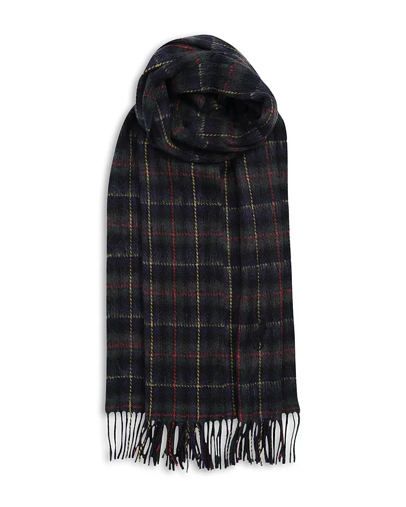 Registered Tartan Fringed Wool & Alpaca Scarf