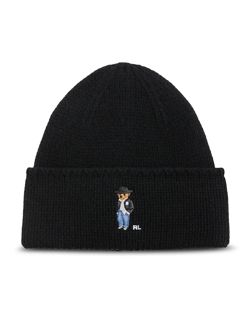 Holiday Bear Embroidered Merino Wool Beanie by Polo Ralph Lauren