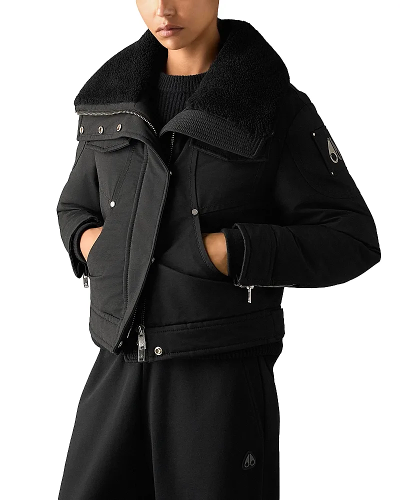 Aurora Cotton Blend Down Trucker Jacket by Moose Knuckles