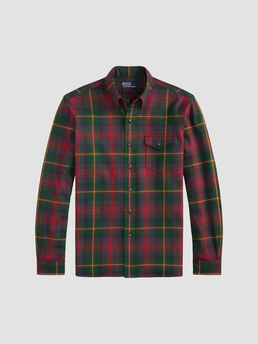 Plaid Cotton Flannel Shirt
