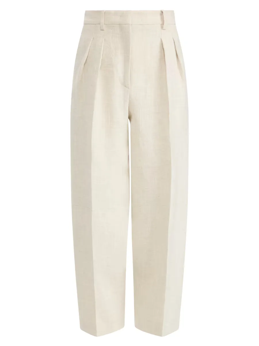 Dash Pleated Linen-Blend Pants by Altuzarra