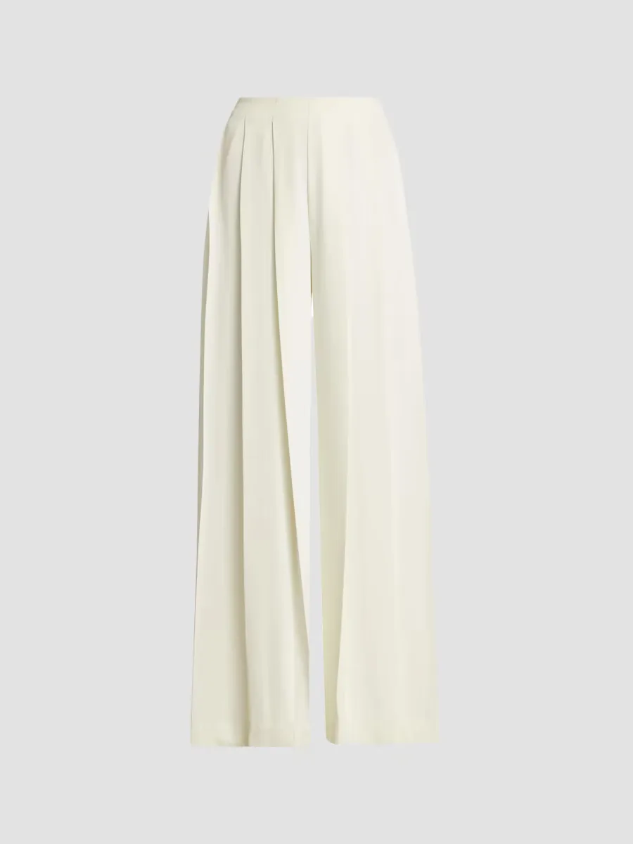 Nova Pleat Straight-Leg Pants by L'AGENCE