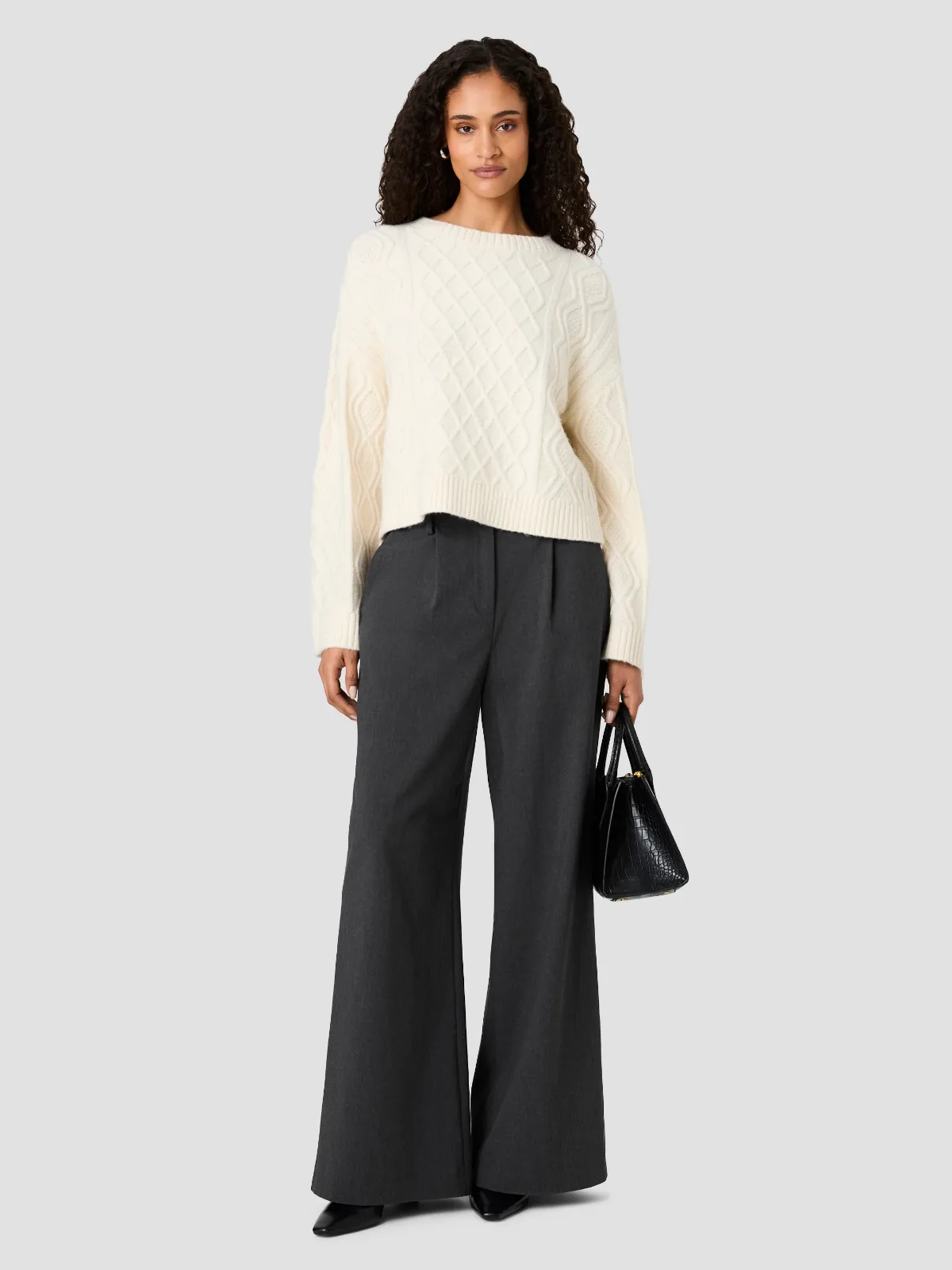 Wesley Knit Cable Pullover Sweater by French Connection
