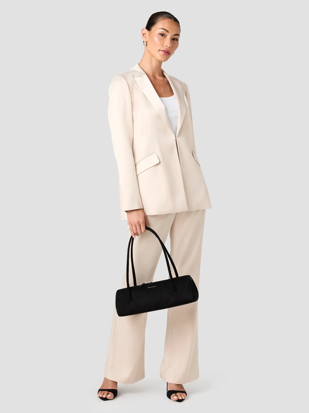 Maelys Stretch Satin Oversized Blazer by French Connection