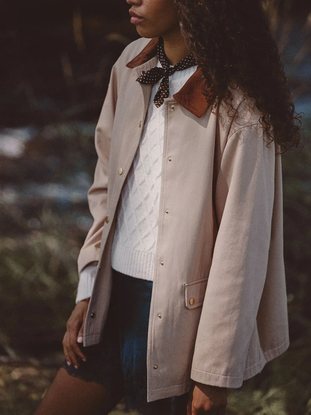 Barn Jacket with Corduroy Collar by French Connection