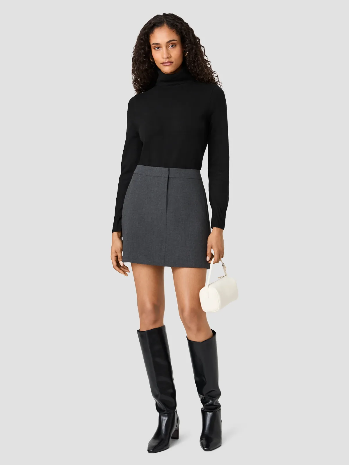 Tavi Crosshatch Suiting Mini Skirt by French Connection