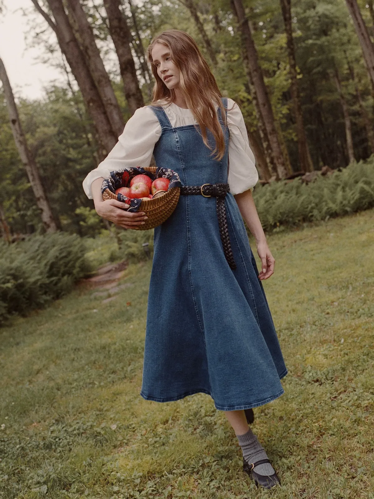 Delancey Denim Flare Midi Dress by French Connection