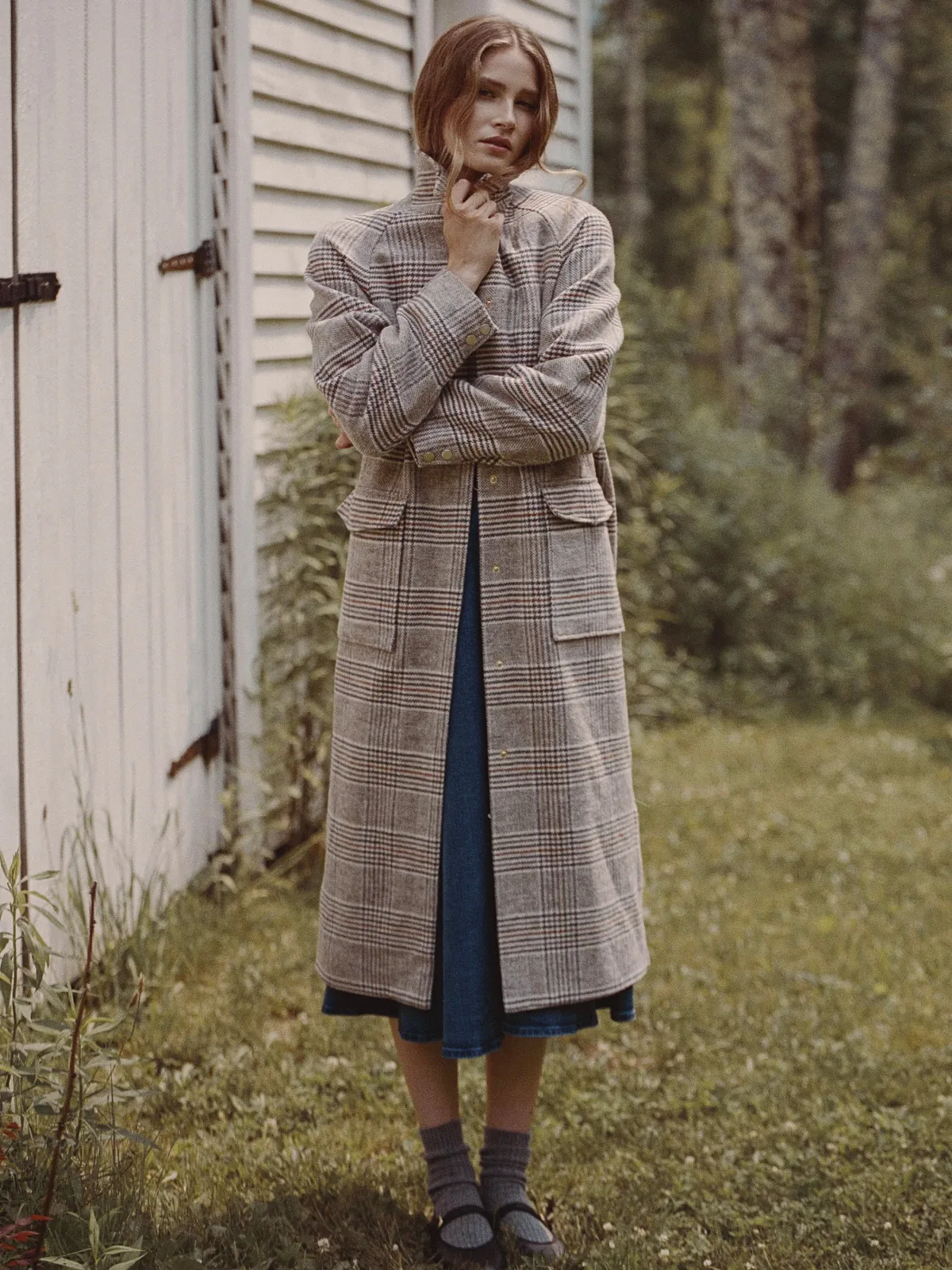 Sutton Plaid Tailored Coat by French Connection