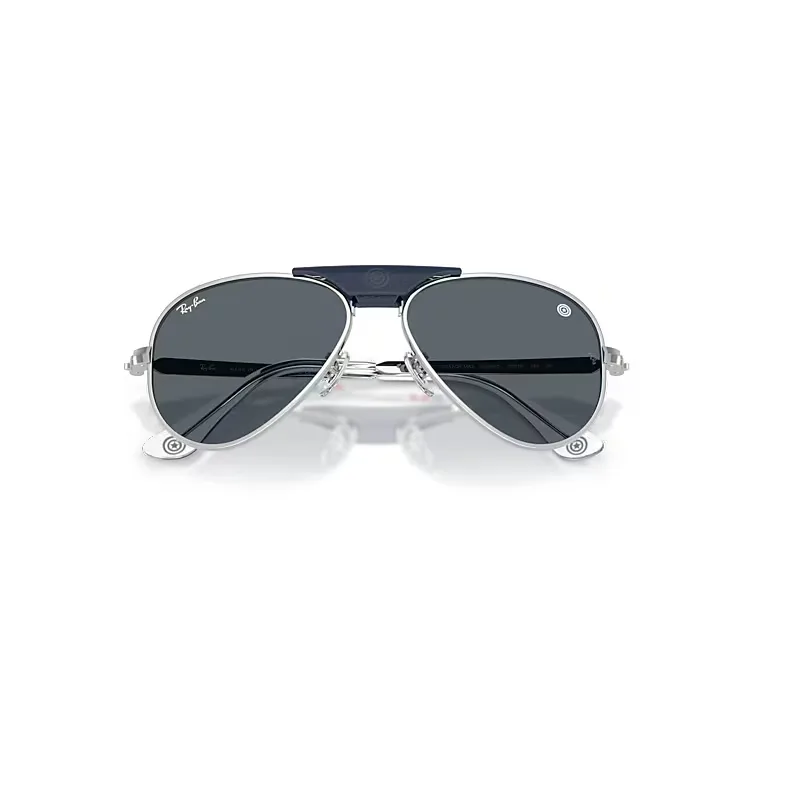 Ray-Ban Marvel Captain America Aviator Max Sunglasses Silver Frame Blue Lenses 58-16 by Ray-Ban