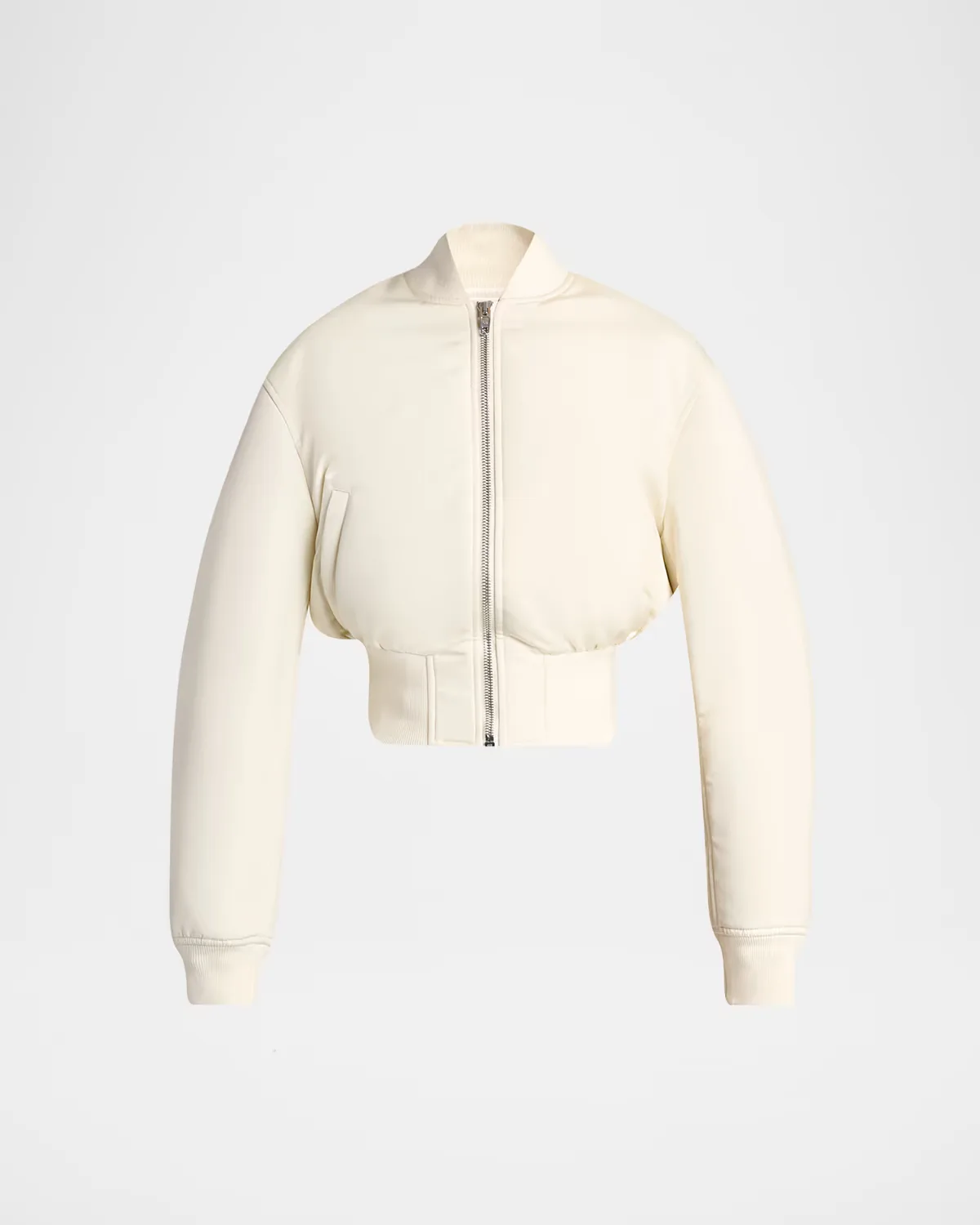 Padded Faille Crop Bomber Jacket by Balenciaga