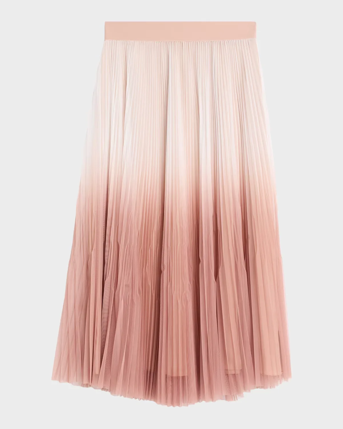 Pleated Ombre Midi Skirt by Peserico